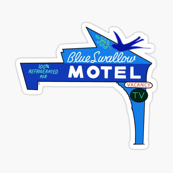 Item preview, Blue swallow motel sign designed and sold by Zenith Mtn. Goods.