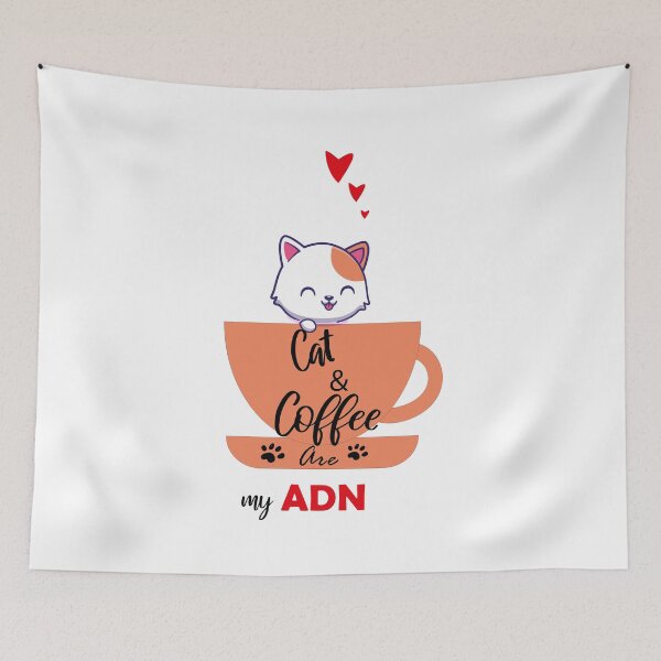 Item preview, Cat & Coffee Are my ADN designed and sold by YOUNESSENSHOP ⭐⭐⭐⭐⭐.