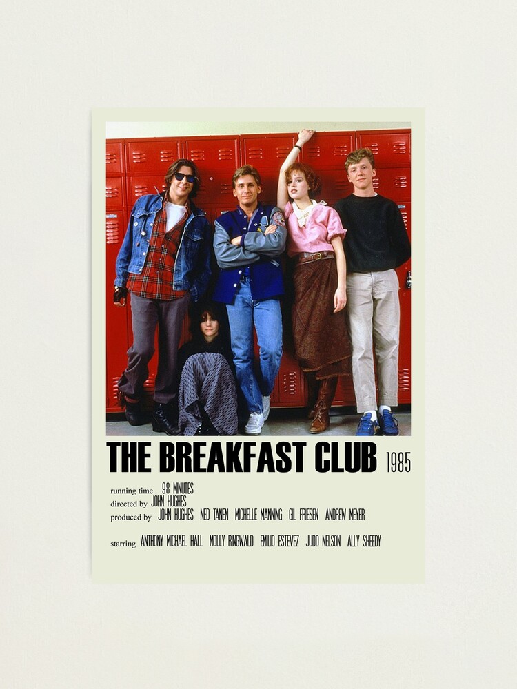 The Breakfast Club Alternative Poster Art Movie Large 2 Photographic Print By Designsbyelle Redbubble