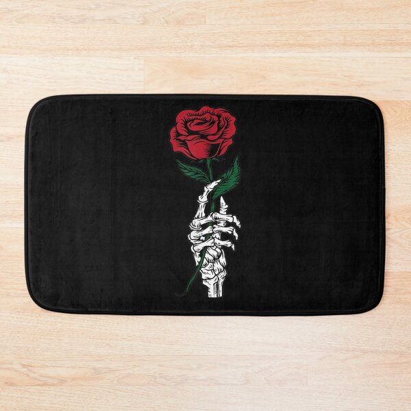 Item preview, Rose Flower Gift - White Skeleton Hand Holding a Red Rose T-Shirt designed and sold by PrintexDesigns.
