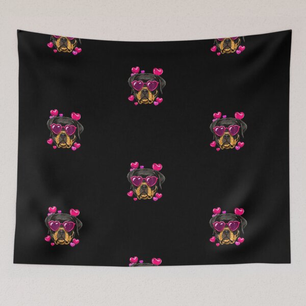 Item preview, Rottweiler Valentines Day Shirt Heart Dog Lover Gift T-Shirt designed and sold by PrintexDesigns.