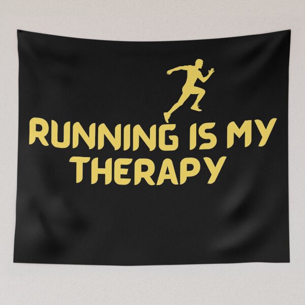 Item preview, Running Is My Therapy With Runner designed and sold by Indra Agrawal.