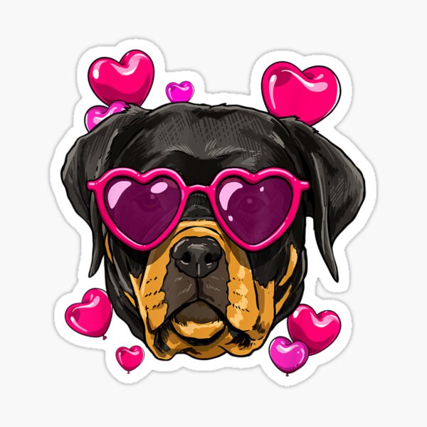 Item preview, Rottweiler Valentines Day Shirt Heart Dog Lover Gift T-Shirt designed and sold by PrintexDesigns.
