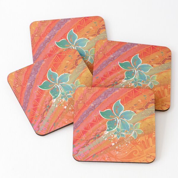 Item preview, Hawaiian Rainbow Abstract Tribal Floral designed and sold by sunnthreads.