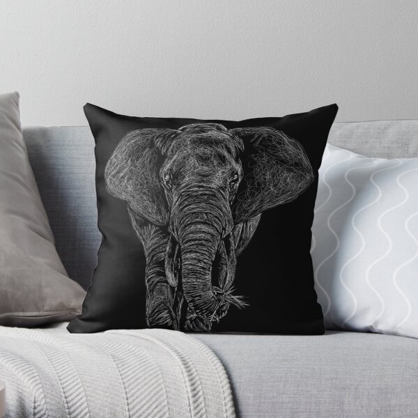 Elephant Ornate Throw Pillow