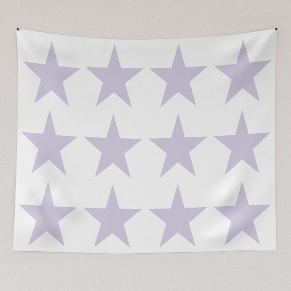 Item preview, Large LILAC and WHITE STARS  designed and sold by RachelMacht.