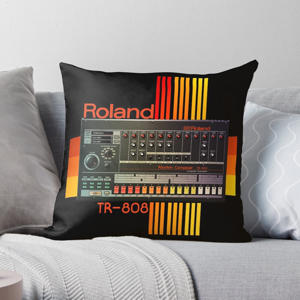 ROLAND TR-808 Drum Machine: MODEL electronic music instrument by La French  Touch | Throw Pillow