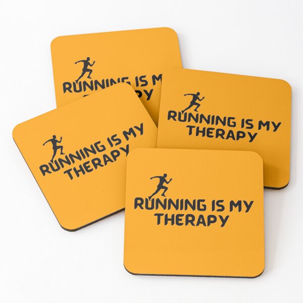 Item preview, Running Is My Therapy Black designed and sold by Indra Agrawal.