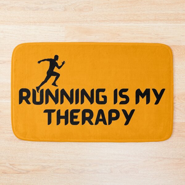 Item preview, Running Is My Therapy Black designed and sold by Indra Agrawal.