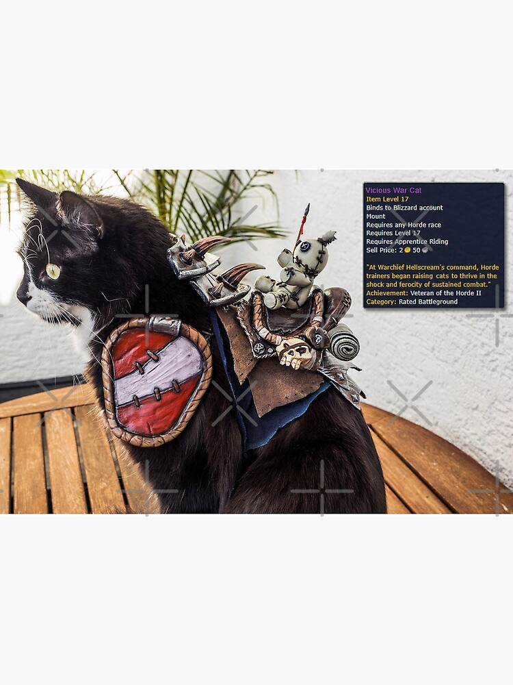 Impression Rigide Boober Le Chat De Guerre Vicieux Vue Laterale Avec Info Bulle Par Yellocatbean Redbubble