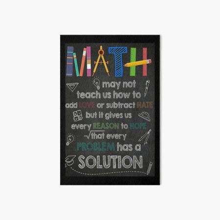 Math May Not Teach Us How To Add Love or Subtract Hate, Every Problem Has a  Solution SVG, PNG, JPG