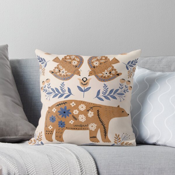 Item preview, Norwegian Folk Art | Scandinavian Folk Art | Modern Farmhouse | Swedish Folk Art | Woodland Animal | Nordic Wall Art designed and sold by Gallerisa.