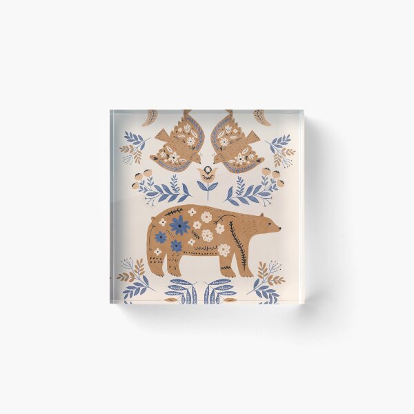 Item preview, Norwegian Folk Art | Scandinavian Folk Art | Modern Farmhouse | Swedish Folk Art | Woodland Animal | Nordic Wall Art designed and sold by Gallerisa.