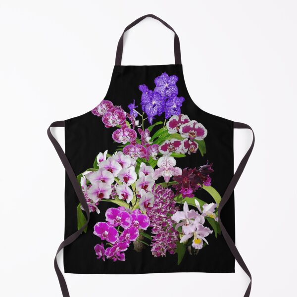 Dahlia Days Apron, Periwinkle