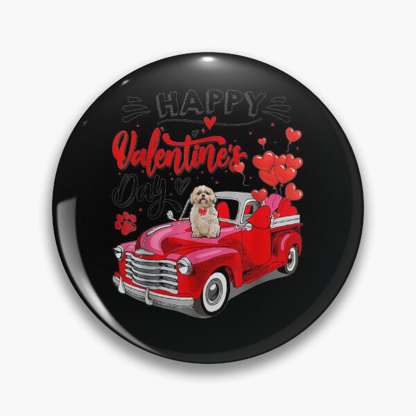 Item preview, Shih Tzu Red Truck Valentines Day Funny Dog Gift T-Shirt designed and sold by PrintexDesigns.