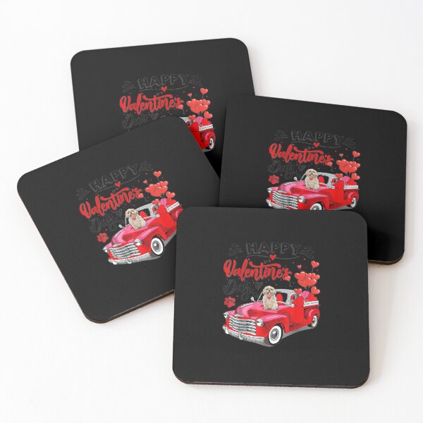 Item preview, Shih Tzu Red Truck Valentines Day Funny Dog Gift T-Shirt designed and sold by PrintexDesigns.