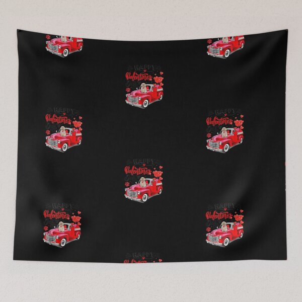 Item preview, Shih Tzu Red Truck Valentines Day Funny Dog Gift T-Shirt designed and sold by PrintexDesigns.