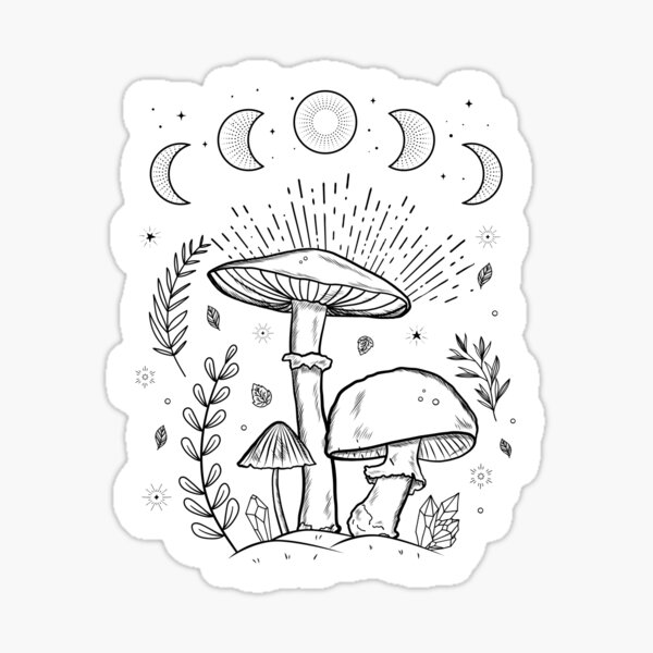 Goblincore Dark Academia Mushroom Cottagecore Aesthethic Mycology Shrooms Sticker