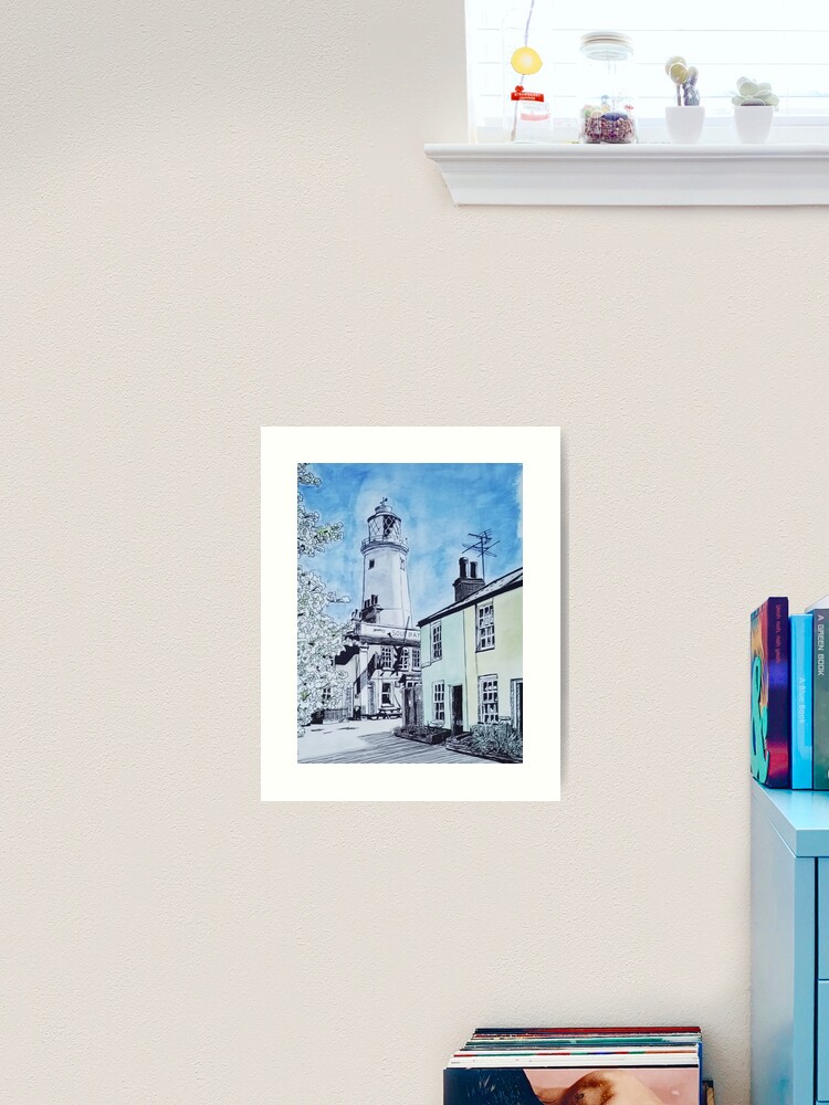 Thumbnail 1 of 3, Art Print, Southwold Lighthouse Watercolour Painting designed and sold by TomCrittenden.