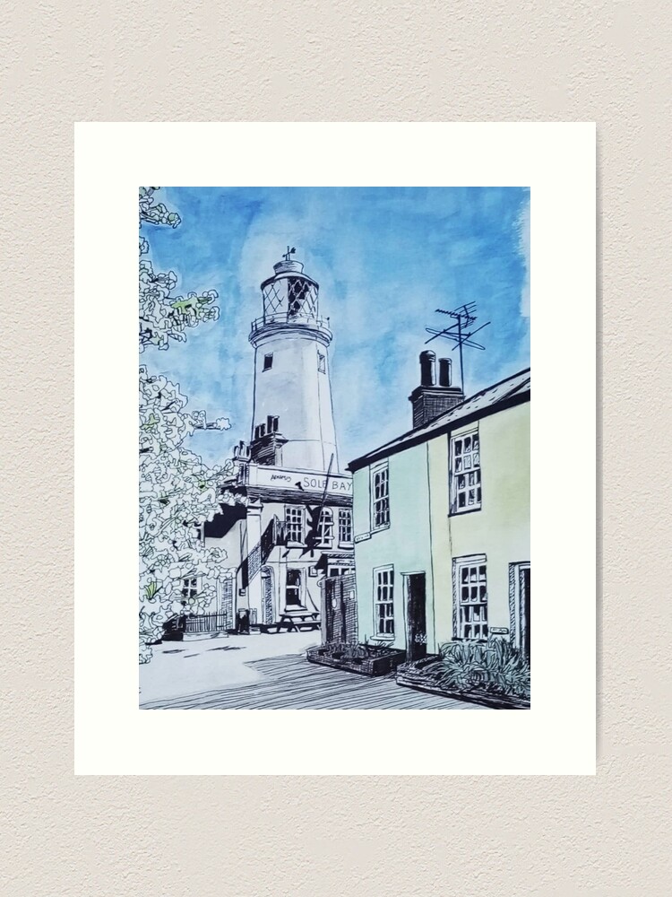 Thumbnail 2 of 3, Art Print, Southwold Lighthouse Watercolour Painting designed and sold by TomCrittenden.