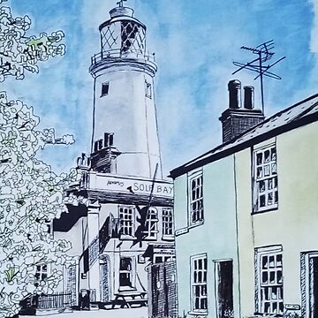 Artwork thumbnail, Southwold Lighthouse Watercolour Painting by Tom Crittenden