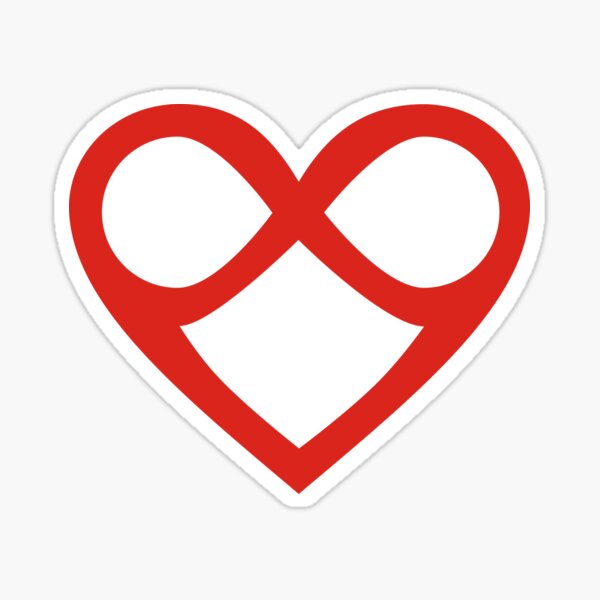 Twin Flame heart infinity Love Sticker