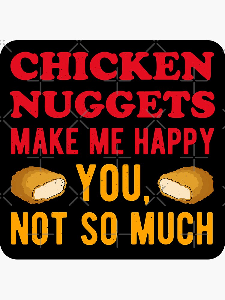 "Chicken Nuggets Funny" Sticker for Sale by artworkbyrihen Redbubble