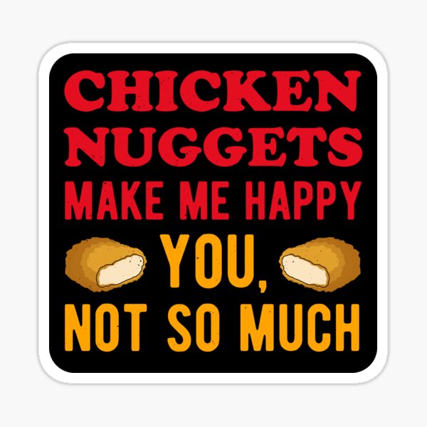 "Chicken Nuggets Funny" Sticker for Sale by artworkbyrihen Redbubble