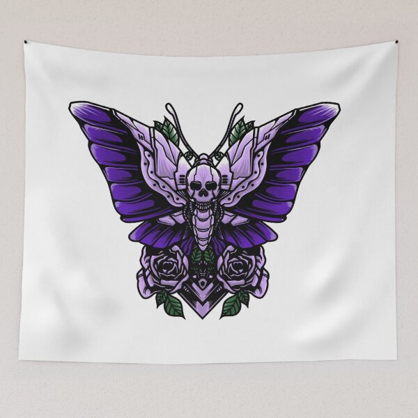 Item preview, Purple Butterfly Emoji Vintage Design designed and sold by Vaishnavi Deo.