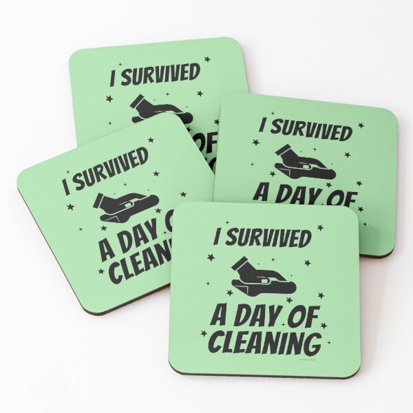 Item preview, Survived A Day Of Cleaning Fun Houskeeping Lady Gifts designed and sold by SavvyCleaner.