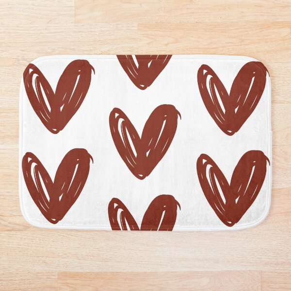Motif cœur 2 Bath Mat