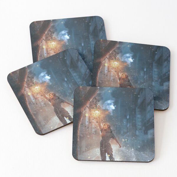 Item preview, Photoshop Composite of a Beautiful Lady Grabbing Magical Fruit from a Dead Tree in an Empty City at Night designed and sold by dreamline-designs.