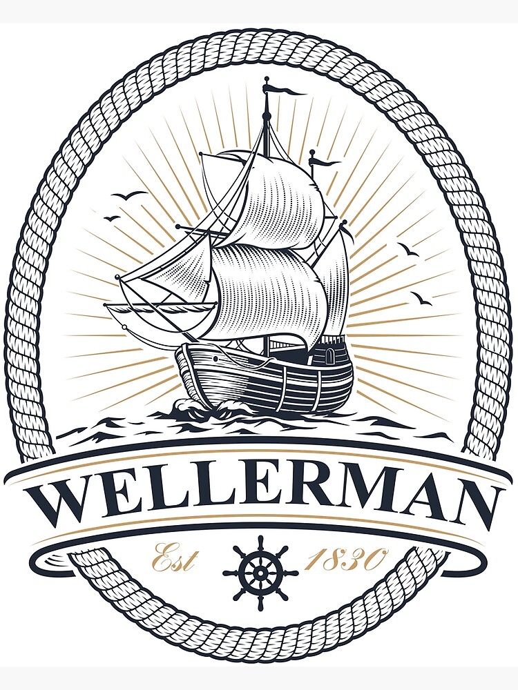 "Wellerman Ship Insignia" Poster for Sale by Grimpops | Redbubble