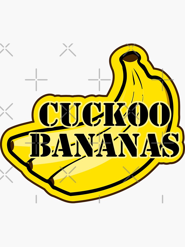 "Cuckoo Bananas" Sticker by ForeverDesign Redbubble