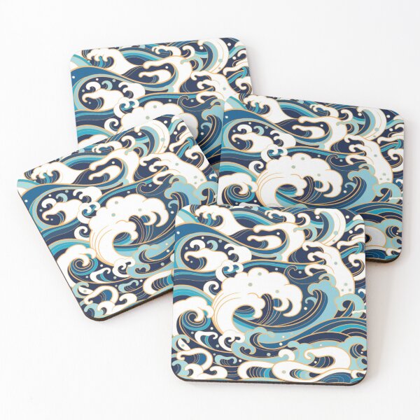 Item preview, Marine Seamless Pattern with Waves designed and sold by bestoffers.
