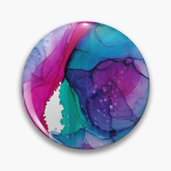 Item preview, Pink Purple Blue Abstract 2121 Alcohol Ink Painting by Herzart designed and sold by herzart.