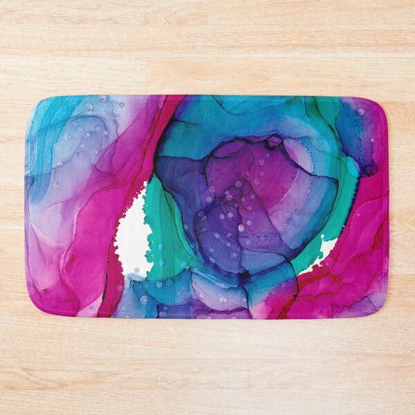 Item preview, Pink Purple Blue Abstract 2121 Alcohol Ink Painting by Herzart designed and sold by herzart.