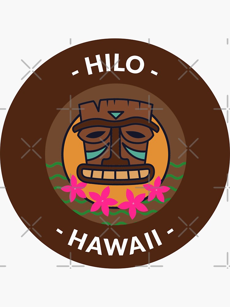 "Hilo Hawaii Tiki " Sticker for Sale by Taumaturgo Redbubble