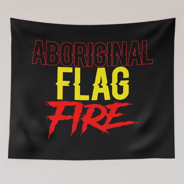 Item preview, Aboriginal Flag Fire designed and sold by ayyoubdz.
