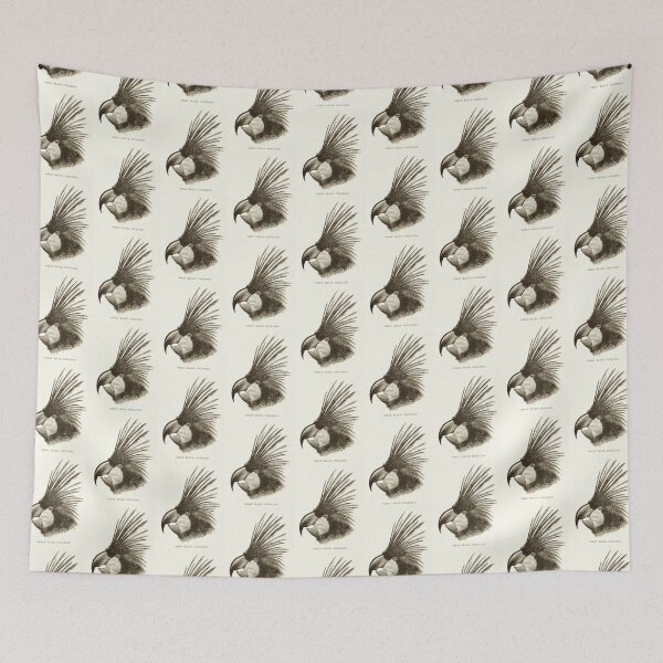 Artikelvorschau, Vintage Kakadu (Great Black) Druck entworfen und verkauft von AJS-Designs.