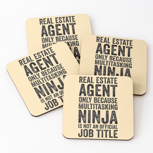 Item preview, Real Estate Agent Only Because Multitasking Ninja Isn't Job Title designed and sold by kamrankhan.