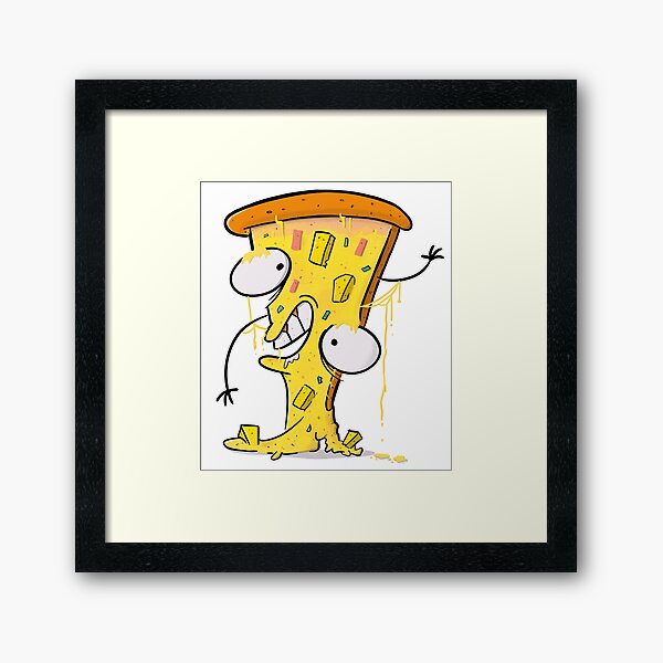 Crusty Pete Pineapple Pizza Boy Framed Art Print