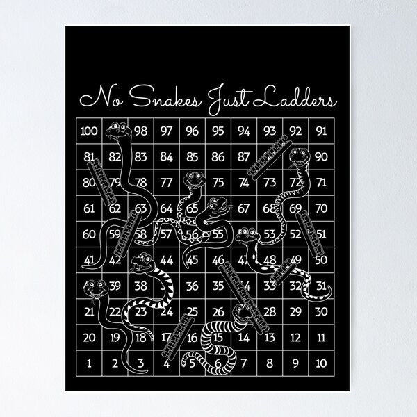 Black & White doodle snakes and ladders