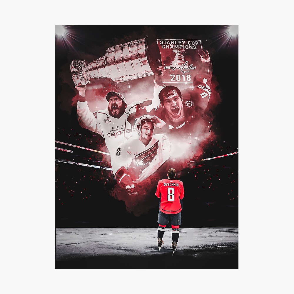 Washington Capitals Alex Ovechkin 12x16 Block Design - Home Jersey