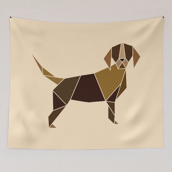 Aperçu de l'œuvre Conception de forme vectorielle d'un chien brun créée et vendue par MHabeeb.
