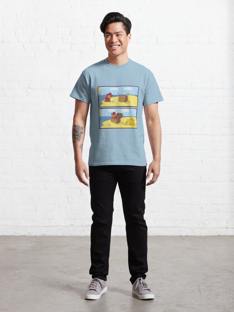 Alternate view of Scribbly G Pirate Kitty Comic Classic T-Shirt