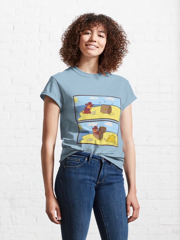 Alternate view of Scribbly G Pirate Kitty Comic Classic T-Shirt