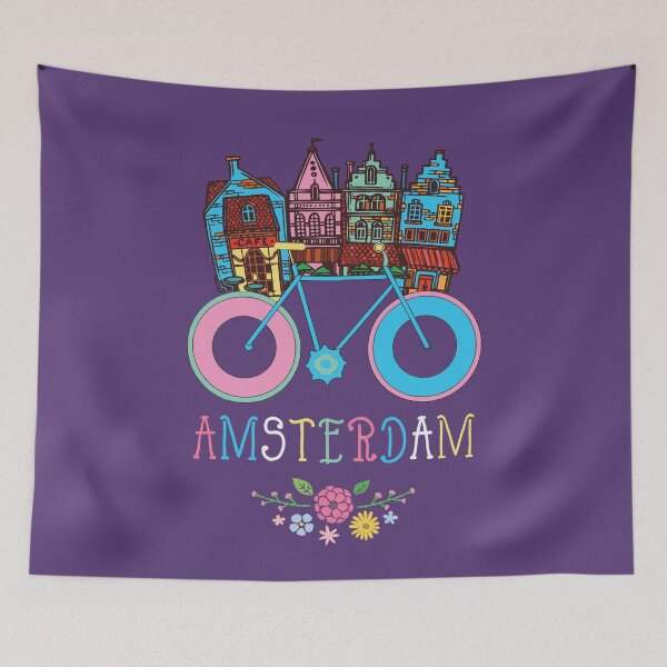 Item preview, Floral Amsterdam Netherlands Bike Souvenir designed and sold by MrEddie10.