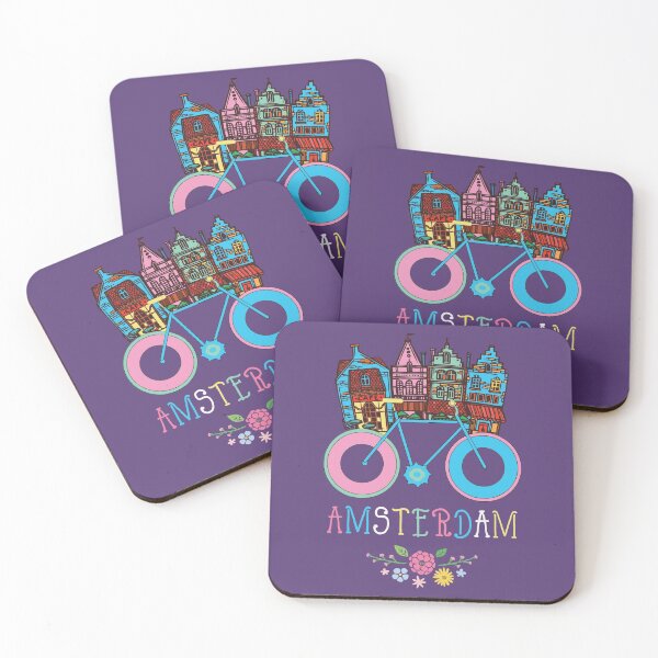 Item preview, Floral Amsterdam Netherlands Bike Souvenir designed and sold by MrEddie10.
