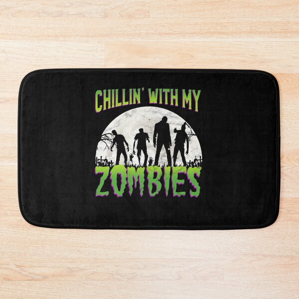 Item preview, Chillin with my zombies - full moon Halloween designed and sold by majuga.